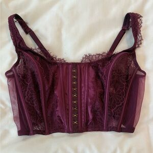 Burgundy Victoria’s Secret cropped bralette